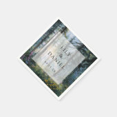 Forest Wildflower Floral Rustic Wedding Servet (Hoek)