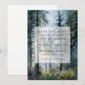 Forest Wildflowers Floral Rustic Wedding Save The Date (Voorkant / Achterkant)