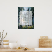 Forest Wildflowers Floral Wedding Welcome Sign Poster (Keuken)