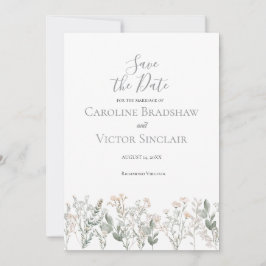 Forest Wildflowers Save the Date Announcement Kaart