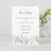 Forest Wildflowers Wedding Invitation (Debout devant)