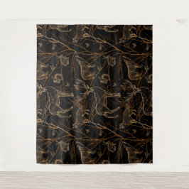 Forest Wildlife Animals Herten Beren Dark Natuur Wandkleed