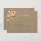 Forest Witch Floral Wedding RSVP Card (Voorkant / Achterkant)