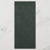 Forest Witch Green Floral Wedding Menu Card (Achterkant)