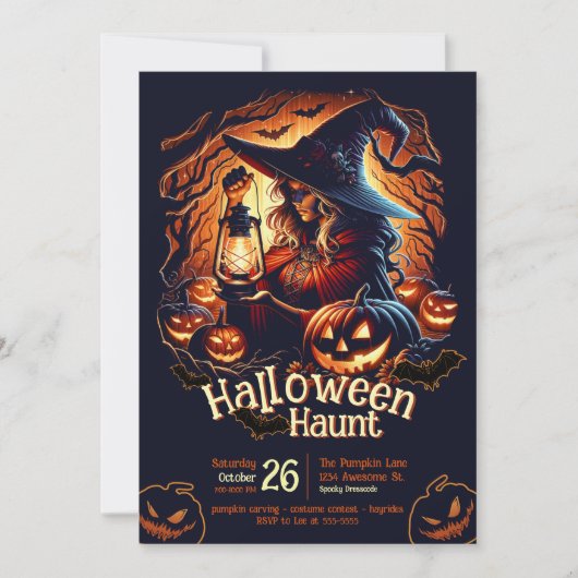 Forest Witch Halloween Kaart (Voorkant)
