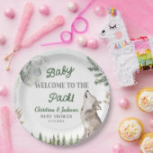 Forest Wolf Baby shower Paper Bord (Feest)