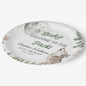 Forest Wolf Baby shower Paper Bord (Gekanteld)