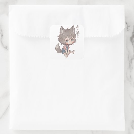 Forest Wolf Child Chibi Sticker  (Tas)