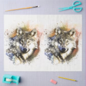 Forest Wolf Waterverf 20x30-decoupage Tissuepapier (Craft)