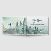 Forest Wonder Mariage Mémoire Livre d'or Monogramm (Complet)