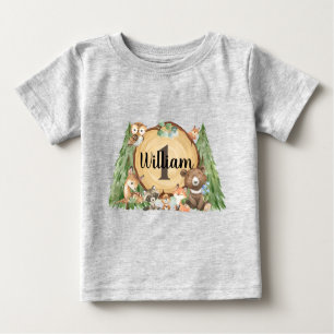Forest Woodland Animal Birthday shirt