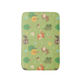 Forest Woodland Animal Pattern Kinder Room Decor Badmat (Voorkant Verticaal)