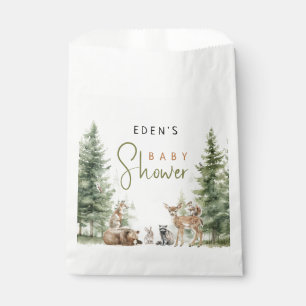 Forest Woodland Animals Baby shower Bedankzakje