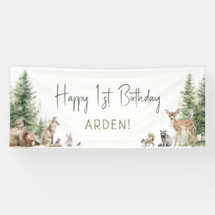Forest Woodland Animals Happy Birthday Welkom Spandoek