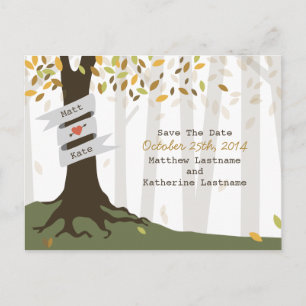 Forest / Woodland Herfst Save the Date Briefkaart