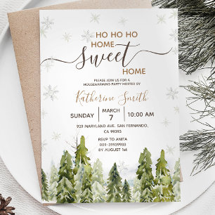 Forest Woodland Pine Tree Housewarming Sweet Home Kaart