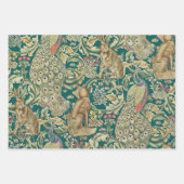"Forest" Wrapping Paper Flat Sheet Set of 3 Morris (Voorkant 3)