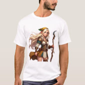 Forestblade Elven Druid Adventurer T-shirt (Voorkant)