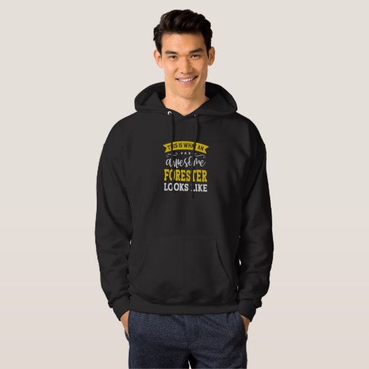 Forester Job Title Employee Funny Worker Professio Hoodie (Voorkant volledig)