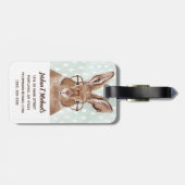 Forester met vier ogen | Bunny Rabbit Bagagelabel (Achterkant horizontaal)