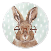 Forester met vier ogen | Bunny Rabbit Keramische Knop (Voorkant)