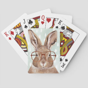 Forester met vier ogen   Bunny Rabbit Pokerkaarten