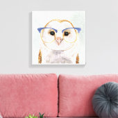 Forester met vier ogen | Wise Owl Canvas Afdruk (Insitu (Woonkamer))