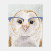 Forester met vier ogen | Wise Owl Fleece Deken (Voorkant)