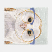 Forester met vier ogen | Wise Owl Fleece Deken (Voorkant (Horizontaal))