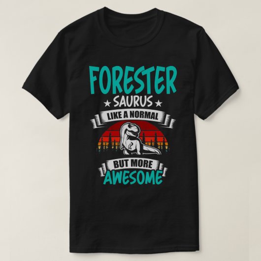 Forester Saurus like Normal T Rex Dinosaur T-shirt (Design voorkant)