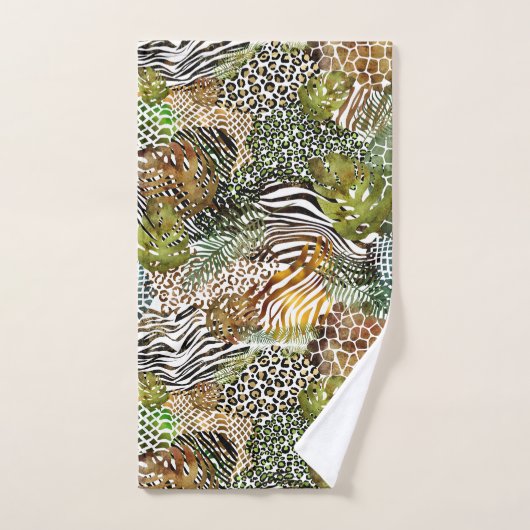 Forêt abstraite colorée (Serviette à main)