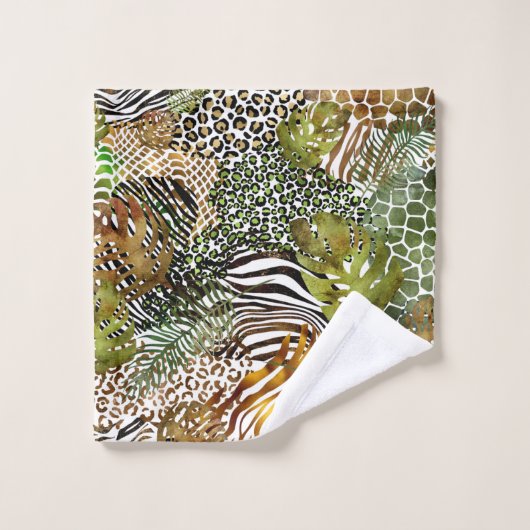 Forêt abstraite colorée (Gant de toilette)