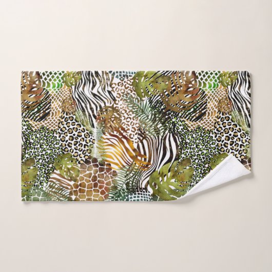 Forêt abstraite colorée (Serviette à main)