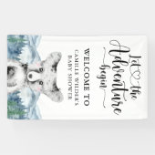 Forêt Adventure Mountains Baby shower Bannière (Horizontal)