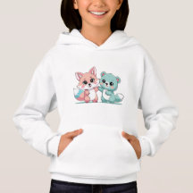 Forêt Amis High Five - Kawaii Fox & Bear T-Shi
