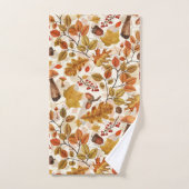 Forêt automnale sur blanc (Serviette à main)