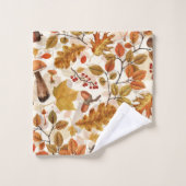 Forêt automnale sur blanc (Gant de toilette)