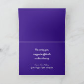 Forêt avec Reindeer Carte de vacances (Intérieur)