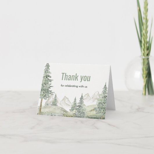 Forêt aventure commence carte baby shower (Devant)