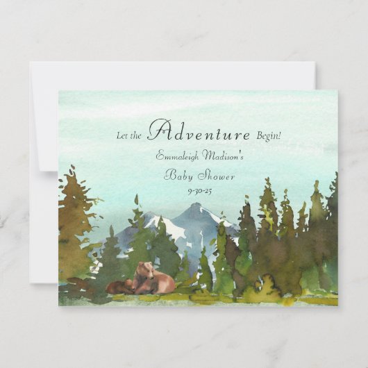 Forêt Aventure Devinez Quand Baby Arrive Carte De  (Dos)