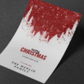 Forêt Blanche et Joyeuse neige Carte de Noël