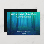 Forêt Bleue Eerie - Invitation Forêt Hantée 3x5 (Devant / Derrière)
