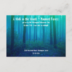 Forêt Bleue Eerie - Invitation Forêt Hantée 3x5