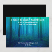 Forêt bleue mystérieuse - invitation hantée de (Devant / Derrière)