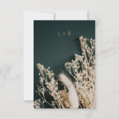 Forêt Boho Rustique Floral Wedding Carte RSVP (Dos)