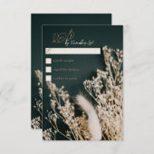 Forêt Boho Rustique Floral Wedding Carte RSVP (Devant / Derrière)