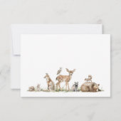 Forêt Bois Animaux Famille Traditions Carte (Dos)