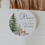 Forêt Bois Animaux Oh Bébé<br><div class="desc">Voici nos animaux boisés de forêt Bouton Oh bébé - parfait pour une célébration mignonne et fantasque! Doté d'un thème moderne de forêt aquarelle avec d'adorables créatures comme le renard, l'ours brun, le lapin et le cerf, il est parfait pour une douche sans rapport avec le genre. Ce design bohème...</div>