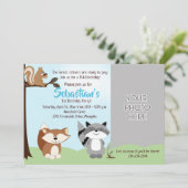 Forêt boisée Animaux photo Carte d'anniversaire (Debout devant)