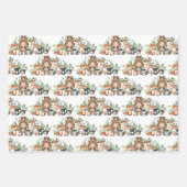 Forêt boisée mignonne Animaux verts Feuille (Devant 3)